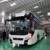 Phó Thủ tướng Chính phủ Trịnh Đình Dũng phát biểu tại lễ khánh thành Nhà máy Bus Thaco. (Ảnh: Nguyễn Sơn/TTXVN)
