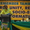 Tổng thống Nam Phi Jacob Zuma phát biểu tại Đại hội ANC ở Johannesburg ngày 16/12. (Ảnh: AFP/TTXVN)