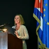 Đại diện cấp cao Liên minh châu Âu (EU) về chính sách an ninh và đối ngoại Federica Mogherini. (Ảnh: AFP/TTXVN)