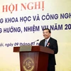 Bộ trưởng Bộ Khoa học và Công nghệ Chu Ngọc Anh phát biểu tại Hội nghị. (Ảnh: Anh Tuấn/TTXVN)