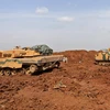 Xe quân sự Thổ Nhĩ Kỳ tham gia chiến dịch chống các tay súng người Kurd ở khu vực Afrin, Syria ngày 7/3 vừa qua. (Ảnh: AFP/TTXVN_)