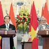 Ngày 3/3 vừa qua, tại Thủ đô New Dehl, Chủ tịch nước Trần Đại Quang và Thủ tướng Cộng hòa Ấn Độ Narendra Modi họp báo sau khi kết thúc hội đàm. (Ảnh: Nhan Sáng/TTXVN)