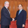Thủ tướng Nguyễn Xuân Phúc và Phó Thủ tướng Belarus Vladimir Semashko. (Ảnh: Thống Nhất/TTXVN)