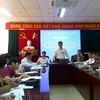 Toàn cảnh buổi họp báo cung cấp thông tin về việc Sở Y tế chấm dứt hợp đồng lao động đối với 137 nhân viên y tế. (Ảnh: Việt Hoàng/TTXVN) 