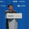 Bộ trưởng Quốc phòng Ngô Xuân Lịch phát biểu tại Hội nghị an ninh Quốc tế Moskva lần thứ bảy. (Ảnh Dương Trí/TTXVN) 