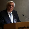 Tổng thống Hy Lạp Prokopis Pavlopoulos phát biểu tại lễ kỷ niệm sự kiện thủ đô Athens được chọn là Thủ đô Sách thế giới 2018. (Ảnh: THX/TTXVN)