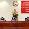 Bà Tòng Thị Phóng đang phát biểu tại cuộc tọa đàm. (Ảnh: Phạm Kiên/Vietnam+)