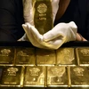 Vàng được bày bán tại Tokyo của Nhật Bản. (Ảnh: AFP/TTXVN)
