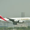 Máy bay Airbus A380 của Emirates Airlines. (Ảnh: AFP/TTXVN)