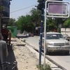 Hiện trường một vụ nổ tại khu vực Shahr-e-Naw ở thủ đô Kabul của Afghanistan ngày 9/5. (Ảnh; AFP/TTXVN)