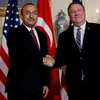 Ngoại trưởng Mỹ Mike Pompeo và người đồng cấp Thổ Nhĩ Kỳ Mevlut Cavusoglu gặp nhau ngày 4/6, tại thủ đô Washington của Mỹ. (Nguồn: Reuters)