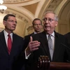 Lãnh đạo phe đa số Cộng hòa tại Thượng viện Mỹ Mitch McConnell - thứ 2, bên phải. (Ảnh: AFP/TTXVN)