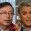 Ứng cử viên theo đường lối bảo thủ Ivan Duque và ứng cử viên cánh tả Gustavo Petro. (Ảnh: AFP/TTXVN)