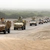 Các lực lượng ủng hộ Chính phủ Yemen tiến về khu vực al-Durayhimi, Hodeidah ngày 13/6 vừa qua. (Ảnh: AFP/TTXVN )