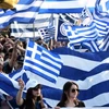 Người dân tuần hành phản đối thỏa thuận về việc đổi tên nước Macedonia tại Pella, Hy Lạp ngày 6/6 vừa qua. (Ảnh: AFP/TTXVN)