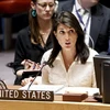 Đại sứ Mỹ tại LHQ Nikki Haley ngày 19/6 thông báo Mỹ đã quyết định rút khỏi Hội đồng Nhân quyền Liên hợp quốc. (Ảnh: EPA/TTXVN)