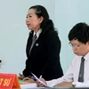 Luật sư Trần Thị Ngọc Nữ trong một lần tham gia phiên tòa bảo vệ trẻ em. (Ảnh: TTXVN phát)