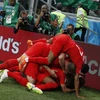 Các cầu thủ Anh ăn mừng chiến thắng trước đối thủ Tunisia ngày 19/6 vừa qua. (Ảnh: EFE-EPA/TTXVN)