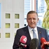 Bộ trưởng Quốc phòng Áo Mario Kunasek tham dự cuộc họp với các đối tác EU tại Vienna của, Áo ngày 30/8. (Ảnh: AFP/TTXVN)