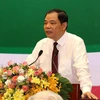 Bộ trưởng Bộ Nông nghiệp và Phát triển Nông thôn Nguyễn Xuân Cường phát biểu khai mạc Hội nghị. (Ảnh: Vũ Sinh/TTXVN)