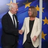 Đại diện cấp cao phụ trách chính sách an ninh và đối ngoại của EU Federica Mogherini và Đặc phái viên Liên hợp quốc về Syria Staffan de Mistura. (Nguồn: europa)