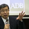 Chủ tịch ADB Takehiko Nakao phát biểu tại một diễn đàn ở Manila của Philippines. (Ảnh: AFP/TTXVN)