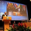 Thứ trưởng Ngoại giao Iran Gholam-Hossein Dehqani phát biểu tại Hội nghị Đánh giá Công ước Vũ khí Hóa học (CWC) lần thứ tư ở La Haye của Hà Lan, ngày 21/11. (Nguồn: ISNA/PressTV)
