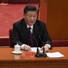 Chủ tịch Trung Quốc Tập Cận Bình phát biểu tại hội nghị tổng kết 40 năm ngày đất nước thực thi đường lối cải cách và mở cửa ở Bắc Kinh của Trung Quốc ngày 18/12. (Ảnh: AFP/TTXVN)