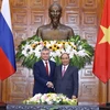 Thủ tướng Nguyễn Xuân Phúc tiếp Chủ tịch Duma quốc gia Nga Vyacheslav Viktorovich Volodin. (Ảnh: Thống Nhất/TTXVN)