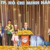 Ủy viên Bộ Chính trị, Bí thư Thành ủy Thành phố Hồ Chí Minh Nguyễn Thiện Nhân phát biểu tại lễ tuyên dương. (Nguồn: baotintuc.vn)