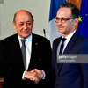 Ngoại trưởng Pháp Jean-Yves Le Drian và người đồng cấp Đức Heiko Maas. (Nguồn: Getty Images/AFP)
