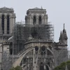 Đám cháy tại Nhà thờ Đức Bà ở thủ đô Paris của Pháp đã được dập tắt hoàn toàn ngày 16/4. (Ảnh: AFP/TTXVN)