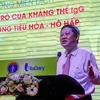 Thứ trưởng Thường trực Bộ Y tế Nguyễn Viết Tiến phát biểu tại hội thảo. (Ảnh: Thanh Liêm/TTXVN)