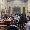 Hiện trường đổ nát sau vụ nổ tại một nhà thờ ở Kochchikade, thủ đô Colombo, Sri Lanka ngày 21/4. (Ảnh: India Today/TTXVN)