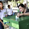 Cử tri Thái Lan bỏ phiếu tại một địa điểm bầu cử ở Bangkok ngày 24/3 vừa qua. (Ảnh: THX/TTXVN)