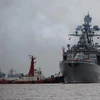 Một buổi tập trận chung của hải quân Trung Quốc và Nga trên biển. (Ảnh: AFP/TTXVN)