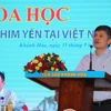 Tiến sỹ Nguyễn Văn Trọng, Phó cục trưởng Cục chăn bộ trình bày tham luận tại hội thảo. (Ảnh: Tiên Minh/TTXVN)