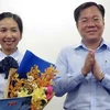Bà Hồ Thị Thanh Phúc (trái) và Tề Trí Dũng hồi năm 2017. (Nguồn: Sadeco)