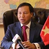 Đại sứ Ngô Đức Mạnh trả lời phỏng vấn của TTXVN. (Ảnh: Dương Trí/TTXVN)