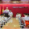 Trưởng Ban Tuyên giáo Trung ương Võ Văn Thưởng phát biểu tại buổi làm việc. (Ảnh: Trung Nguyên/TTXVN)