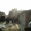 Lực lượng chức năng điều tra tại hiện trường vụ nổ ở thủ đô Kathmandu, Nepal ngày 26/5. (Ảnh: Setopati/TTXVN)