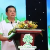 Ông Nguyễn Toàn Thắng, Giám đốc Sở Tài nguyên và Môi trường TP Hồ Chí Minh phát biểu tại ngày hội. (Ảnh: Xuân Dự/TTXVN) 