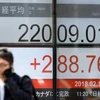 Bảng tỷ giá của một phiên giao dịch chứng khoán tại Tokyo, Nhật Bản. (Ảnh: AFP/TTXVN)