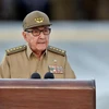 Bí thư thứ nhất Ban Chấp hành Trung ương Đảng Cộng sản Cuba Raul Castro phát biểu tại lễ kỷ niệm 60 năm ngày Cách mạng Cuba thành công, Santiago ngày 1/1 vừa qua. (Ảnh: AFP/TTXVN)