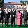 Bộ trưởng Ngoại giao các nước BRICS chụp ảnh chung ở thành phố Rio de Janeiro của Brazil ngày 26/7. (Ảnh: THX/TTXVN)