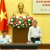 Chủ nhiệm Ủy ban Đối ngoại của Quốc hội Nguyễn Văn Giàu phát biểu khai mạc hội nghị. (Ảnh: Dương Giang/TTXVN)