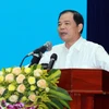 Bộ trưởng Bộ Nông nghiệp và Phát triển Nông thôn Nguyễn Xuân Cường phát biểu tại hội nghị. (Ảnh: Trần Tĩnh/TTXVN)
