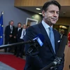 Thủ tướng Italy Giuseppe Conte tại cuộc họp báo ở Brussels của Bỉ, ngày 11/9. (Ảnh: THX/TTXVN)