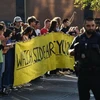 Các nhà hoạt động môi trường tụ tập biểu tình để đóng cửa thành phố trong tuần hành động khí hậu toàn cầu vào ngày 23/9/, tại Washington, D.C. (Nguồn: Getty)