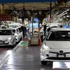 Ôtô được sản xuất tại một nhà máy của Toyota ở Tsutsumi, tỉnh Aichi của Nhật Bản. (Ảnh: AFP/TTXVN)